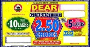 Nagaland State Dear 500 BI Monthly Lottery Result