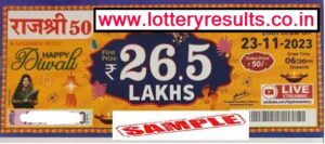 Goa State Rajshree 50 Monthly Lottery